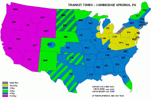 Transit Map Cambridge Springs PA341