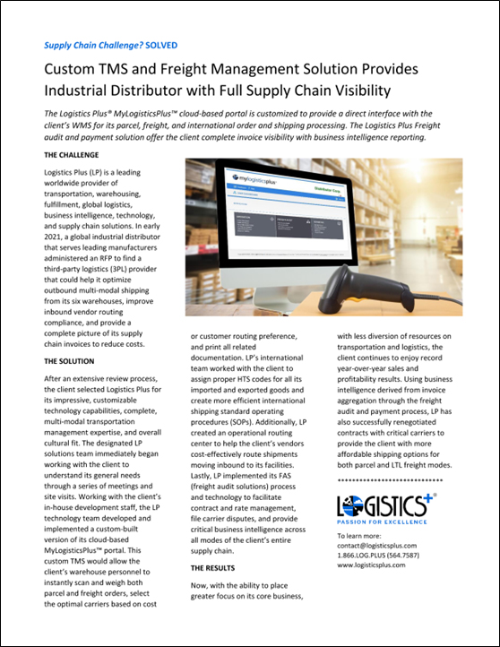 Supply Chain Challenge Solved - MyLP for Industrial Distributor thumbnail