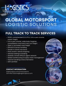 Motorsport logistics flyer