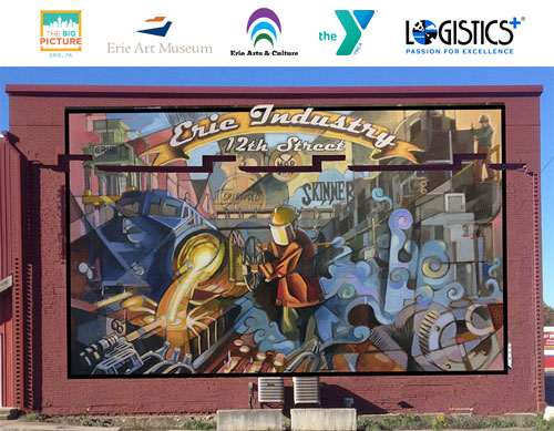“Erie Industry” Mural Installed on Logistics Plus Warehouse