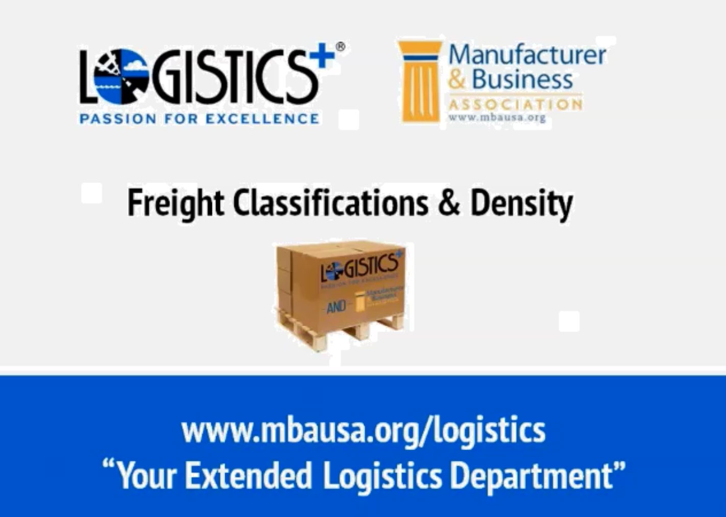 Freight Classifications & Density Webinar