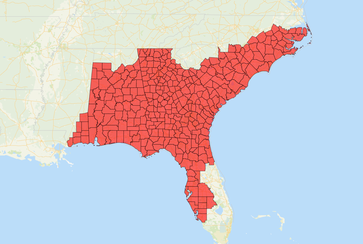 LP Hurricane Michael Map 10-10-18