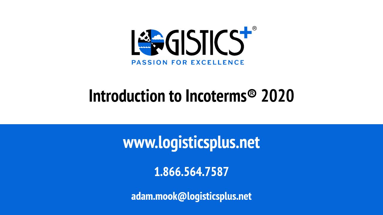 Introduction To Incoterms® 2020 Online Webinar