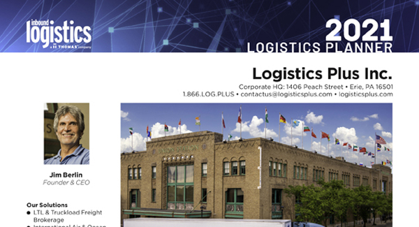Logistics Plus Profiled in the Inbound Logistics 2021 Logistics Planner