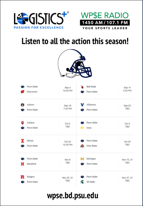 2021 Penn State Nittany Lions Schedule