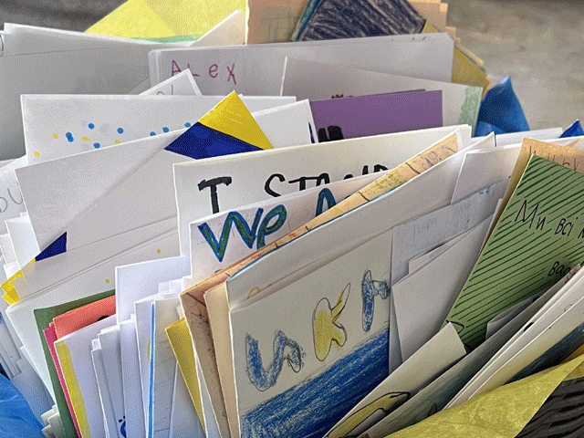 Erie Catholic School Students Make 886 Cards for Families in Ukraine