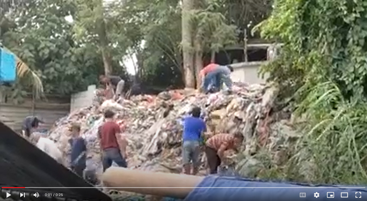 Watch this video of plastic being collected from the ocean.