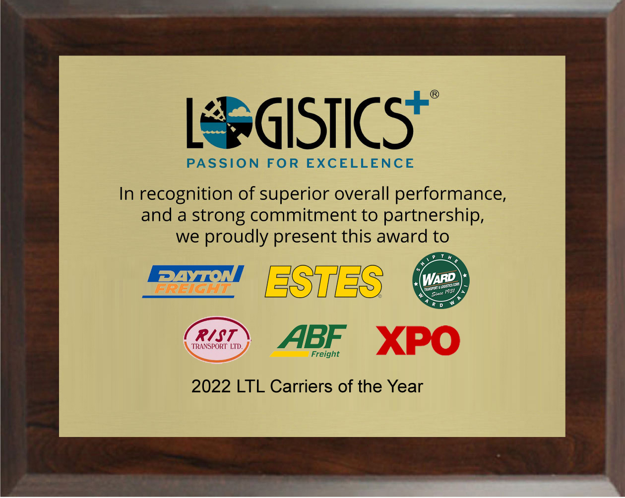 Logistics Plus Recognizes Six 2022 LTL Carriers of the Year