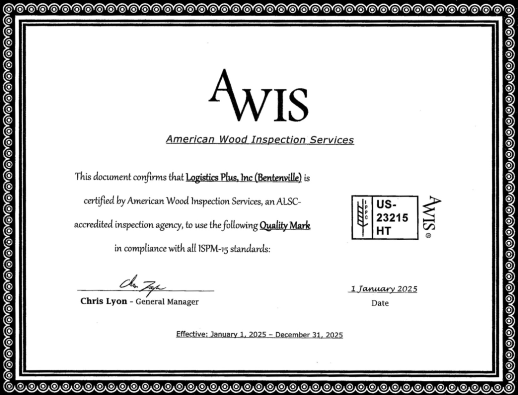 ISPM15 certification
